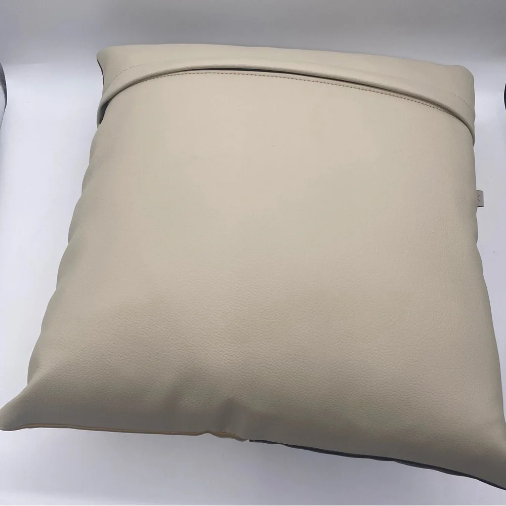 NEW Luxury Leather  Decor Pillow Cover Size 18x18”. (Insert not Include)